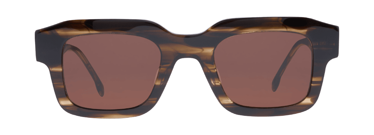 TOMER BRUN – Lunette Rectangle BRUN  pour Homme