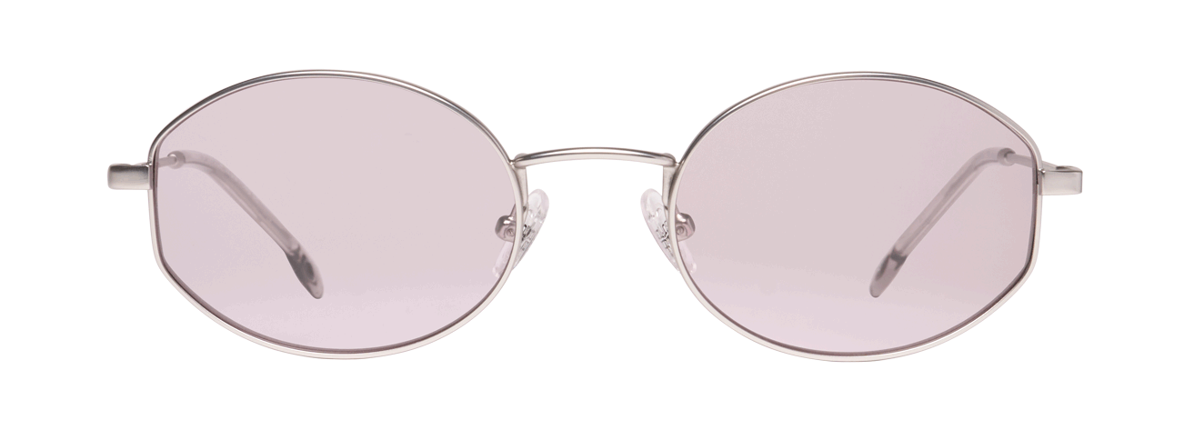TINA2000 – Lunette Ronde ARGENT pour Femme